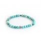Sterling Silver Lily Balls – Bali Turquoise & Hematite Stones 6mm Elastic Bracelet