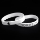 Norvely silicone bracelet - Black / White