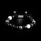 Silver Lily Balls / Mixed Stones – Labradorite, Tiger Eye & Garnet 10mm Basic Bracelet