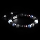 Silver Lily & CZ Diamonds / Mixed Stones - Aquamarine, Kyanite & Garnet 10mm Basic Bracelet