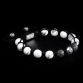 Sterling Silver Lily & CZ Diamonds Balls - Howlite 10mm Link Bracelet