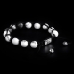 Sterling Silver Lily & CZ Diamonds Balls - Howlite 10mm Link Bracelet