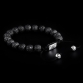 Sterling Silver Ruthenium Plated Beads With Black CZ Diamonds 10mm Basic Bracelet