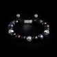 Silver Lily Balls / Mixed Stones – Tourmaline, Kyanite, Ebony & Onyx 10mm Basic Bracelet