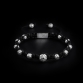 925 Sterling Silver Lily Balls 10&7mm Black Cord Macrame Bracelet