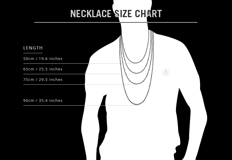 Necklace sizing chart